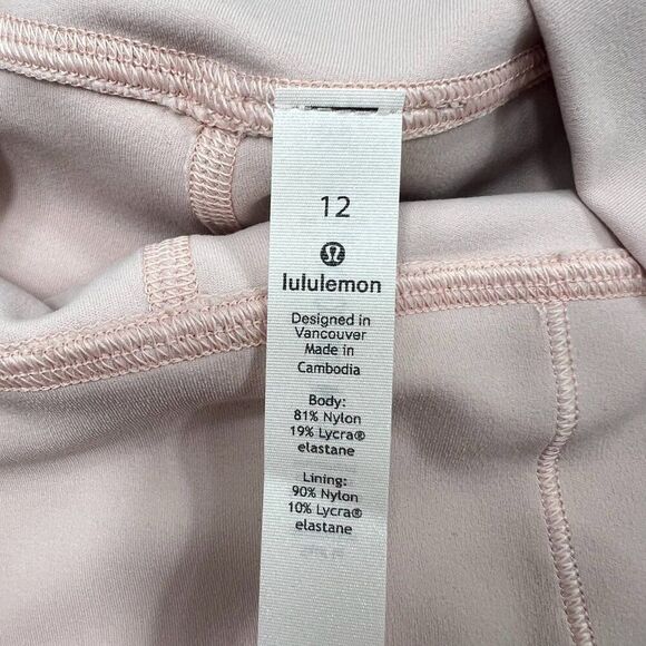 Lululemon Align Pant II 25" Inseam Double Lined Feather Pink Size 12 - Picture 3 of 6